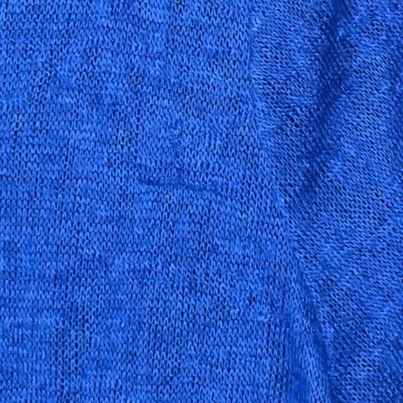 Philosophy Blue Crop Sleeve Lightweight Sweater Size Medium - Picture 4 of 9